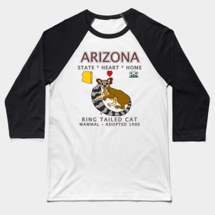 Arizona - Ring Tailed Cat - State, Heart, Home - state symbols Baseball T-Shirt